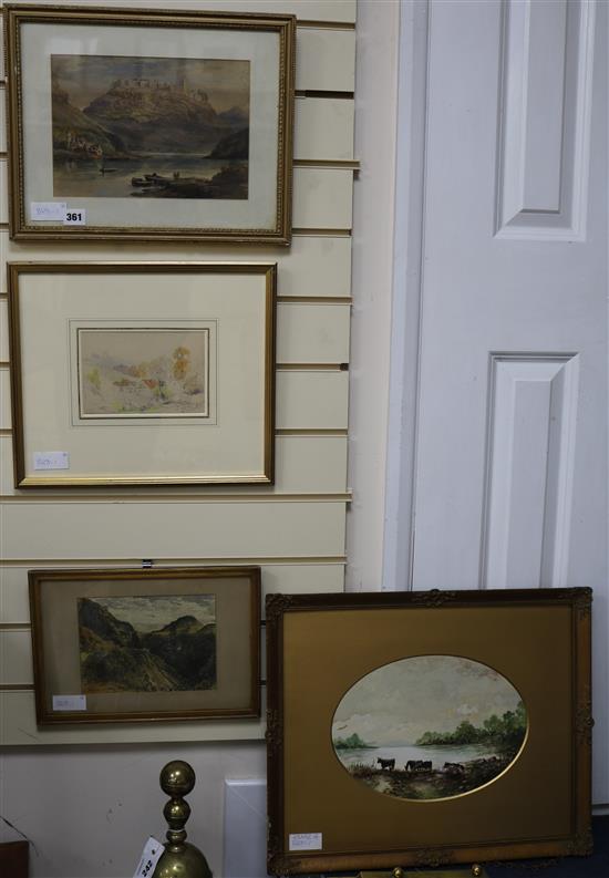 Late 19th century Landscapes largest 7.5 x 11in.